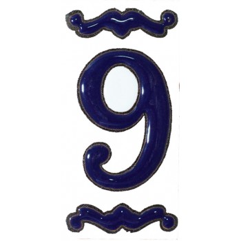 Numarul 9 model albastru